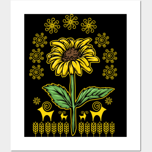 Ukrainian Ethnic-SUNFLOWER Posters and Art